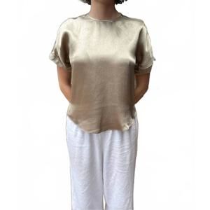 NEW SIMKHAI addison combo t-shirt in faded olive